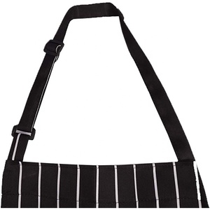 Giá rẻ màu đen trắng sọc có thể điều chỉnh bông <span class=keywords><strong>polyester</strong></span> nấu ăn nhà bếp BBQ tạp dề - Product Image 3