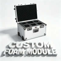 Valise de transport noire en aluminium sur mesure avec roulettes intégrées, poignée télescopique, fermoirs papillon et mousse EVA personnalisée, valise à roulettes