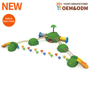 Équipements de jeux d'extérieur |   Colline artificielle avec toboggan tunnel, grimpe et marchepieds pour enfants de 3 à 12 ans |   Certifié CE - Product Image 1