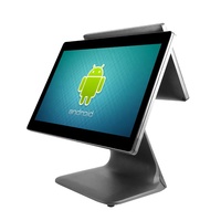 Moule privé 15.6 pouces double écran tactile POS Machine caisse enregistreuse avec technologie tactile capacitive à double affichage