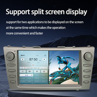 Autoradio Multimédia Android 14 de 9 Pouces avec Carplay Sans Fil, Auto GPS et Écran Tactile pour Toyota Camry 2007-2012