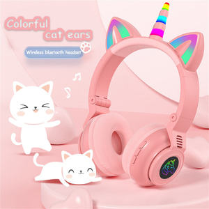 Audífonos Inalámbricos RGB Unicornio para Niños con Micrófono, Control de Luz RGB, Audífonos Estéreo para Niñas, Audífonos para Teléfono Móvil, Regalo para Niños - Product Image 5