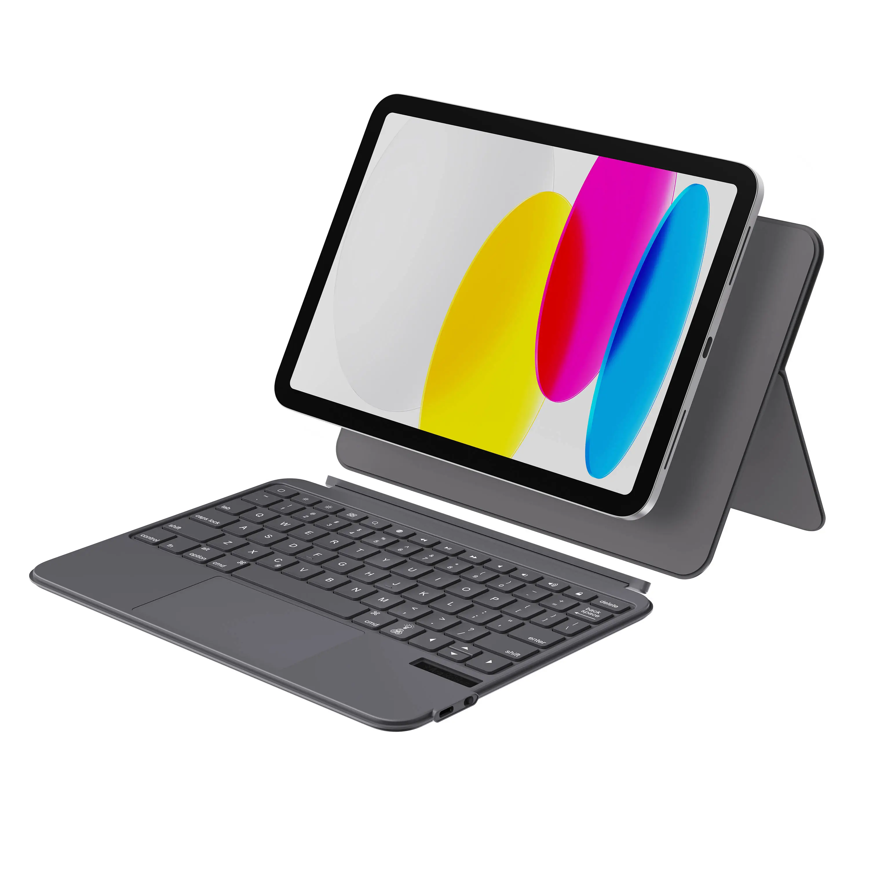 Venta al por mayor OEM/ODM Magic Keyboard Folio con soporte de metal, trackpad y pantalla LCD para 10,9 pulgadas iPad 10th Gen negro/blanco