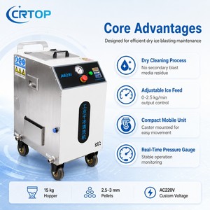 Nettoyeur à glace sèche Crtop avec pistolet, tuyau et support de buse optionnel pour projets de nettoyage industriel A625i - Product Image 2