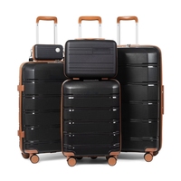Ensemble de bagages de voyage familial léger et moderne de luxe en 3 pièces avec serrure TSA et doublure en polyester imperméable