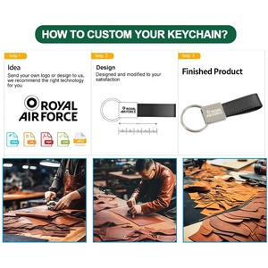 LLavero bordado personalizado con logotipo de grabado láser personalizado, llavero de <span class=keywords><strong>cuero</strong></span> de <span class=keywords><strong>PU</strong></span> de imitación, anillo de soporte, llavero de coche en blanco personalizado - Product Image 2