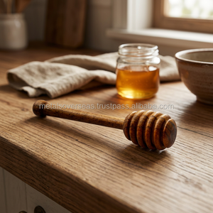 Cuchara de Madera de Acacia para Miel con Mango Largo, Cuchara para Miel de Madera Natural Hecha a Mano, Accesorio de Cocina Rústico para Servir Miel - Product Image 5