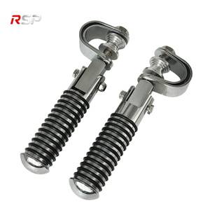 Ensemble de repose-pieds pliables en alliage <span class=keywords><strong>d</strong></span>'aluminium CNC universel pour barre de protection de <span class=keywords><strong>moteur</strong></span> de 28 mm, 30 mm, 32 mm, <span class=keywords><strong>moto</strong></span> cruiser touring - Product Image 1