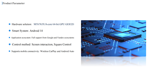 Caja de TV Android AI 2DIN Portátil con Android 14, 4G+64G, GPS, MirrorLink, DVB+ DSP, CarPlay y Android Auto Integrados, con Conexión USB - Product Image 3