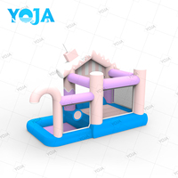 Château Gonflable Extérieur YOJA Combo pour Enfants, Structure Gonflable en Tissu Oxford avec Piscine à Balles, Installation Facile, 3 Personnes, Garantie 1 An