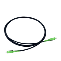 Cordon Fibre Optique Blindé SC APC vers SC APC Monomode 9/125 Extérieur OS1 OS2 Noir