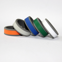Vente en gros de bagues de sport en silicone avec logo personnalisé Bagues de mariage en silicone pour hommes Bagues en silicone pour hommes