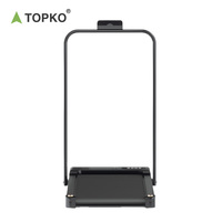 Caminadora Plana TOPKO con Pasamanos - Caminadora Eléctrica Compacta para el Hogar, Superficie Antideslizante y Velocidad Ajustable