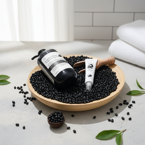 [SOY LAB] Ensemble de soins du cuir chevelu aux haricots noirs biologiques Shampooing & Ampoule gel pour cheveux colorés - Contrôle du sébum Nettoyage en profondeur Hydratant - Product Image 3