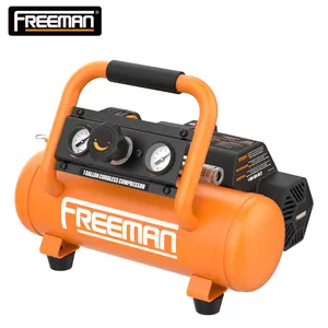 Freeman 1 Gallon 8 Bar 1/3HP 20V Cordless Portable Oil Free Airbrush Spray Gun Painting Air Tool Compressor for Home Use