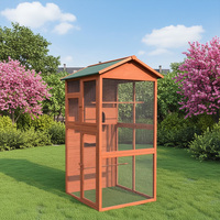 Cage à oiseaux en bois de grande taille, volière élégante et étanche pour cailles, pigeons, perroquets, canaris, maison pour animaux facile à nettoyer, espace de jeux