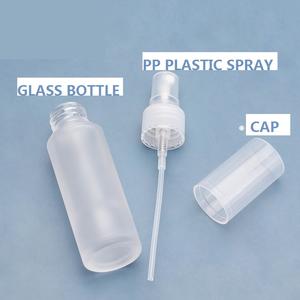 Zhejiang Ningbo Etiqueta Privada 20/30/50ml botella de Spray de vidrio transparente esmerilado para Perfume tónico <span class=keywords><strong>limpiador</strong></span> <span class=keywords><strong>Facial</strong></span> bomba rociador - Product Image 5