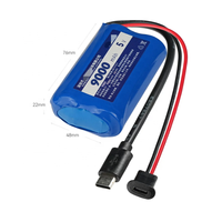 Pack de batteries lithium-ion rechargeables 21700-2P 3,7V 9000mAh 5V 9Ah avec BMS et prise USB Type-C