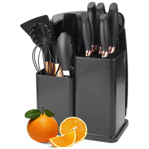 Hot Selling Non Stick 19 Pieces Silica <b>Gel</b> Cooking Tools <b>Kit</b> Silicone Kitchen Utensils Set With Wooden Handle - Product Image 1