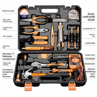 30Pcs Set Peralatan Rumah Tangga All-in-One Perkakas Tangan Palu Tang Obeng Multimeter Meteran Baja Karbon OEM Portabel