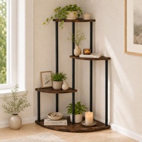 Meuble d'angle transfrontalier, support triangulaire pour plantes, étagère de rangement à quatre niveaux sur pied pour salon
