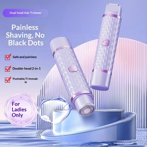 Tondeuse électrique à double lame pour femmes, tondeuse pour les zones <span class=keywords><strong>intimes</strong></span> et privées, tondeuse pour les aisselles et les jambes, éliminateur de poils <span class=keywords><strong>des</strong></span> talons - Product Image 1