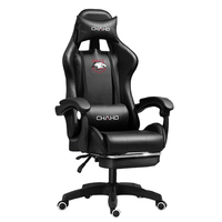 Chaise de jeu avec repose-pieds, réglable en hauteur, en cuir durable, pivotante, fabriquée en Chine, directement de l'usine.