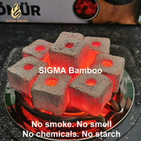 Charbon à chicha Sigma 100% naturel à combustion longue durée, cendres blanches, Irak