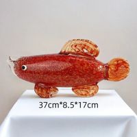 Nordic Light Luxe Style Verre Soufflé Or Dragon Poisson Ornement Bureau Chambre Décoration et Pendaison De Crémaillère Cadeau Figurine Motif