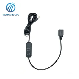 Cabo dc personalizado 5v 12v macho para fêmea, linha de interruptor de temporizador