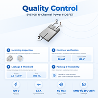 Transistor MOSFET Trench N-Channel EvolE 100V 33A SMD-1/2 (TO-257) Level Standar untuk Rektifikasi Sinkron, Setara IRF540N