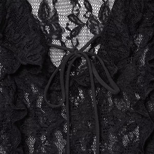 Abbigliamento donna estivo ZATRHMBM 2025 nuova moda decorazione <span class=keywords><strong>pizzo</strong></span> Top retrò classica camicia da donna Casual <span class=keywords><strong>nera</strong></span> - Product Image 6