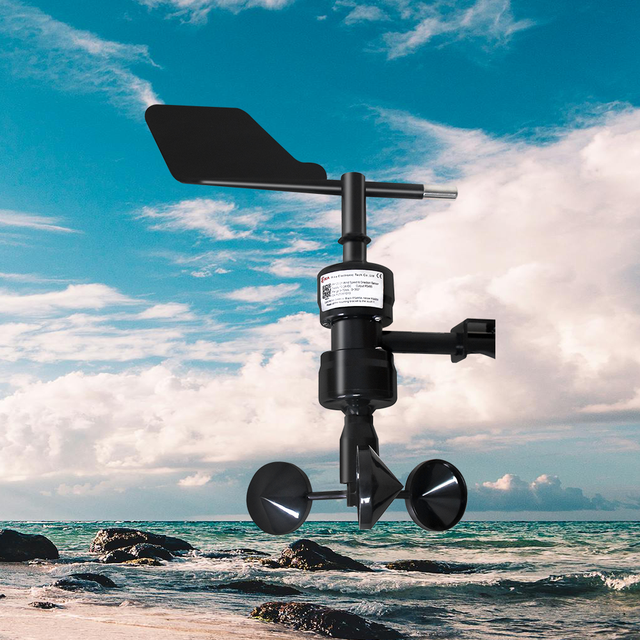 RK120-01 Rugged Mechanical Wind Speed Direction Sensor IP65 Waterproof Anemometer for Outdoor Use