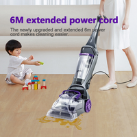 Aspirateur électrique portatif léger avec fonctions humide/sec, sans sac, pour tapis et nettoyage des taches, idéal pour la maison et l'hôtellerie