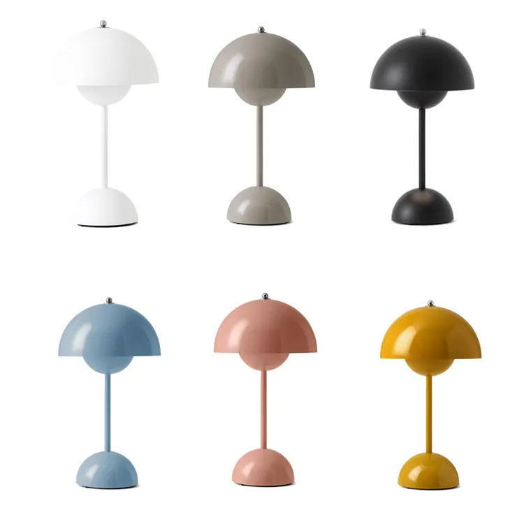 Lampe de chevet nordique en forme de champignon, rechargeable, veilleuse, <span class=keywords><strong>d</strong></span>écoration de chambre à coucher, bureau, Table