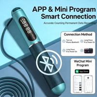 Corde à sauter connectée en silicone, rechargeable, unisexe, de haute qualité, personnalisable, avec contrôle par application intelligente et réglage du comptage numérique