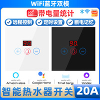 Interruptor Inteligente WiFi SIXWGH para Caldera, 10A, 1 Canal, 1 Vía, Panel Táctil, Monitor de Energía, Temporizador de Cuenta Regresiva, Control por Voz con Alexa y Google