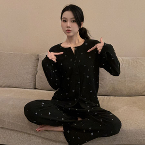 <span class=keywords><strong>ชุด</strong></span><span class=keywords><strong>นอน</strong></span>คาร์ดิแกนสำหรับผู้หญิงสำหรับฤดูหนาว<span class=keywords><strong>ชุด</strong></span><span class=keywords><strong>นอน</strong></span>หวานๆสไตล์ลำลองเรียบง่าย - Product Image 2