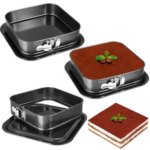 Square Cake Pan Carbon Steel Non-Stick Springform Bottom Baking Tray DIY Cake <b>Mold</b> - Product Image 5