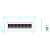 Layar LCD Monokrom Baru dan Asli 40X2 TRANS YLW/GRN SMH4004-A1 Modul LCD Karakter 40x4 Layar LCD 4004A