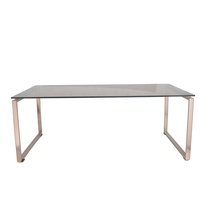 2023 Nouveaux meubles design Ensembles de table basse uniques avec dessus de table en marbre de verre de canneberge