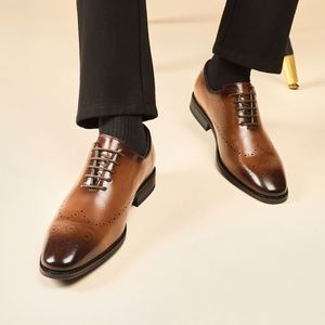 2026 Top Luxury Designer Factory Price Luxury New Italian Stylish Handmade Genuine Leather Mens Oxford Dress Shoes - Product Image 3