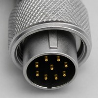 Connecteur circulaire d'aviation étanche WS16 à 9 broches mâle, IP68, avec verrouillage par vis, fiche de câble métallique pour l'automatisation industrielle