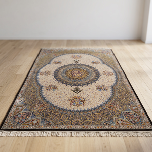 Alfombra Persa de Seda Hecha a Mano de Primera Calidad, Moderna, Fina, Anudada a Mano, Antideslizante, Lavable, con Diseño Personalizado, de 2-3 mm de Grosor, Plegable - Product Image 5