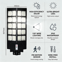 Lampadaire solaire LED extérieur étanche IP65 500W 2000W en ABS avec détecteur de mouvement – Vente directe usine
