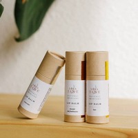 Tube d'emballage en carton kraft écologique personnalisé pour baume à lèvres, contenant vide pour gloss et baume à lèvres