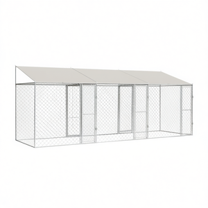 Gabbia per cani 236,22 x 78,74 x 101,57 pollici, struttura resistente, uso esterno, telaio in filo d'acciaio - Product Image 1