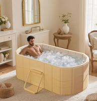 Baignoire spa pliable durable, bain à remous portable et bain de glace, grande piscine gonflable pour adultes et enfants