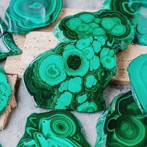 Polished Malachite Slab <b>Raw</b> Green Malachite Slice Semi Precious Stone Jewelry Making Home Decor Reiki Wicca Healing <b>Crystal</b> Gift - Product Image 4