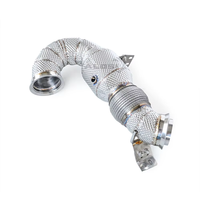 Downpipe catalyzed SUS304 avec bouclier thermique pour Mercedes AMG GT50 GT53 C190 E53 W213 3.0T M256 soudé TIG avec prise O2 2019-2022